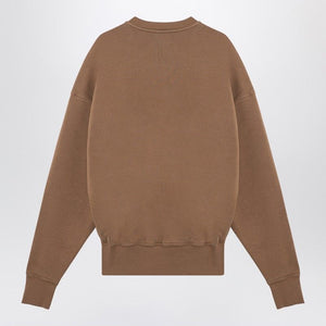 SAINT LAURENT Plush Cotton Crewneck Sweatshirt