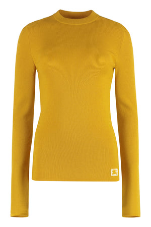 BURBERRY Mustard Wool Blend Pullover for Women