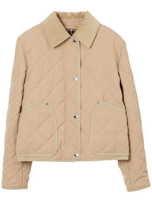 BURBERRY Quilted Short Jacket for Women in Beige for SS24