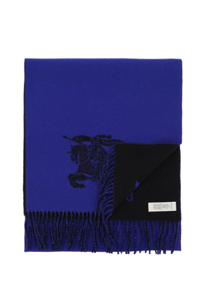 BURBERRY Reversible Cashmere Scarf with Jacquard Equestrian Knight Design for Men