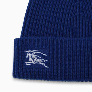 BURBERRY Blue Cashmere Knit Beanie for Men