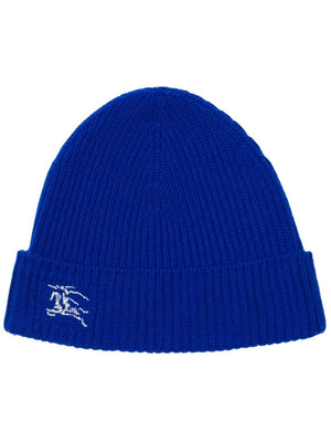 BURBERRY Equestrian Knight Cashmere Beanie for Women - Royal Blue SS24