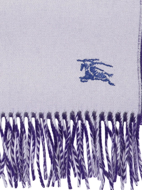 BURBERRY Reversible Purple Cashmere Scarf for Women