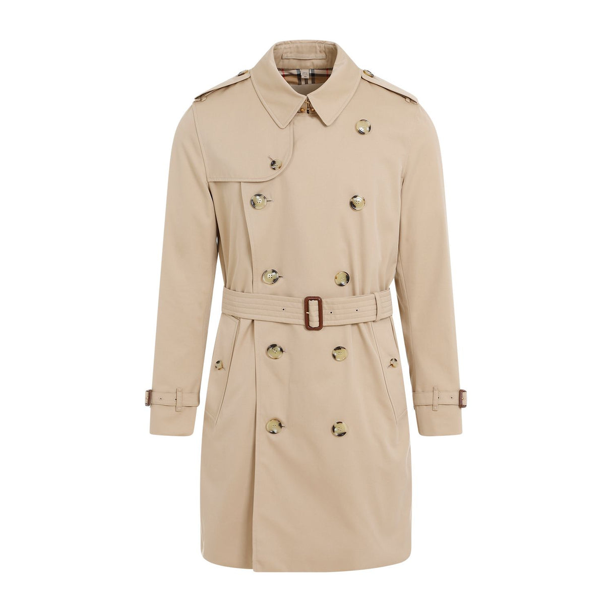 BURBERRY Beige Cotton Trench for Men - SS24 Collection