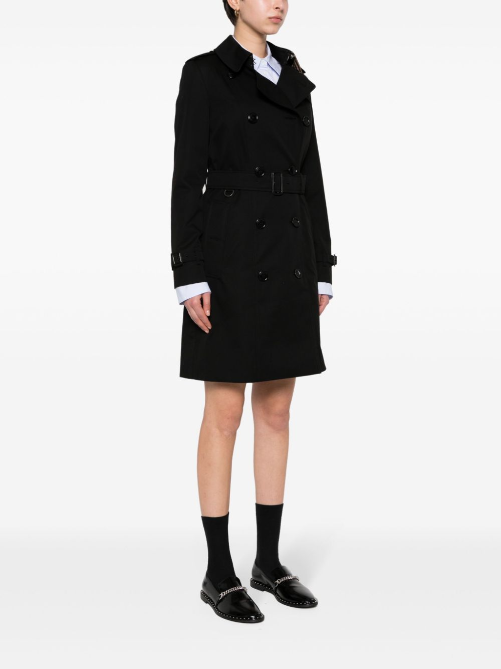 BURBERRY Classic Black Trench Coat - 24SS Women's Outerwear