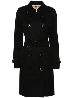 BURBERRY Classic Black Trench Coat - 24SS Women's Outerwear