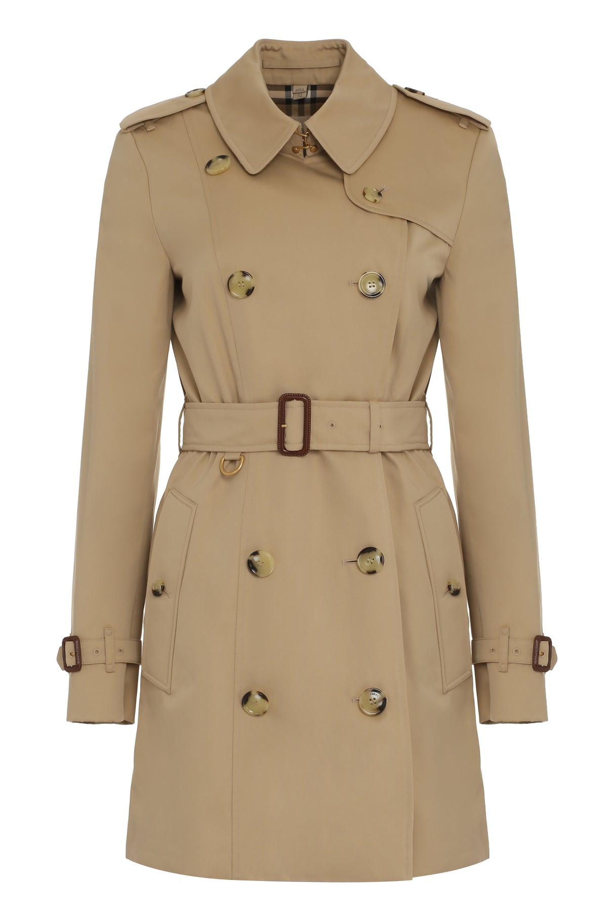 BURBERRY Beige Gabardine Trench Jacket for Women