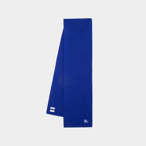 BURBERRY Navy Blue Ribbed Scarf for SS24