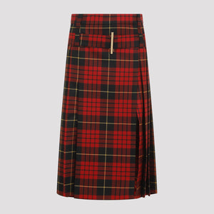 ALEXANDER MCQUEEN Tartan Wool Mini Skirt