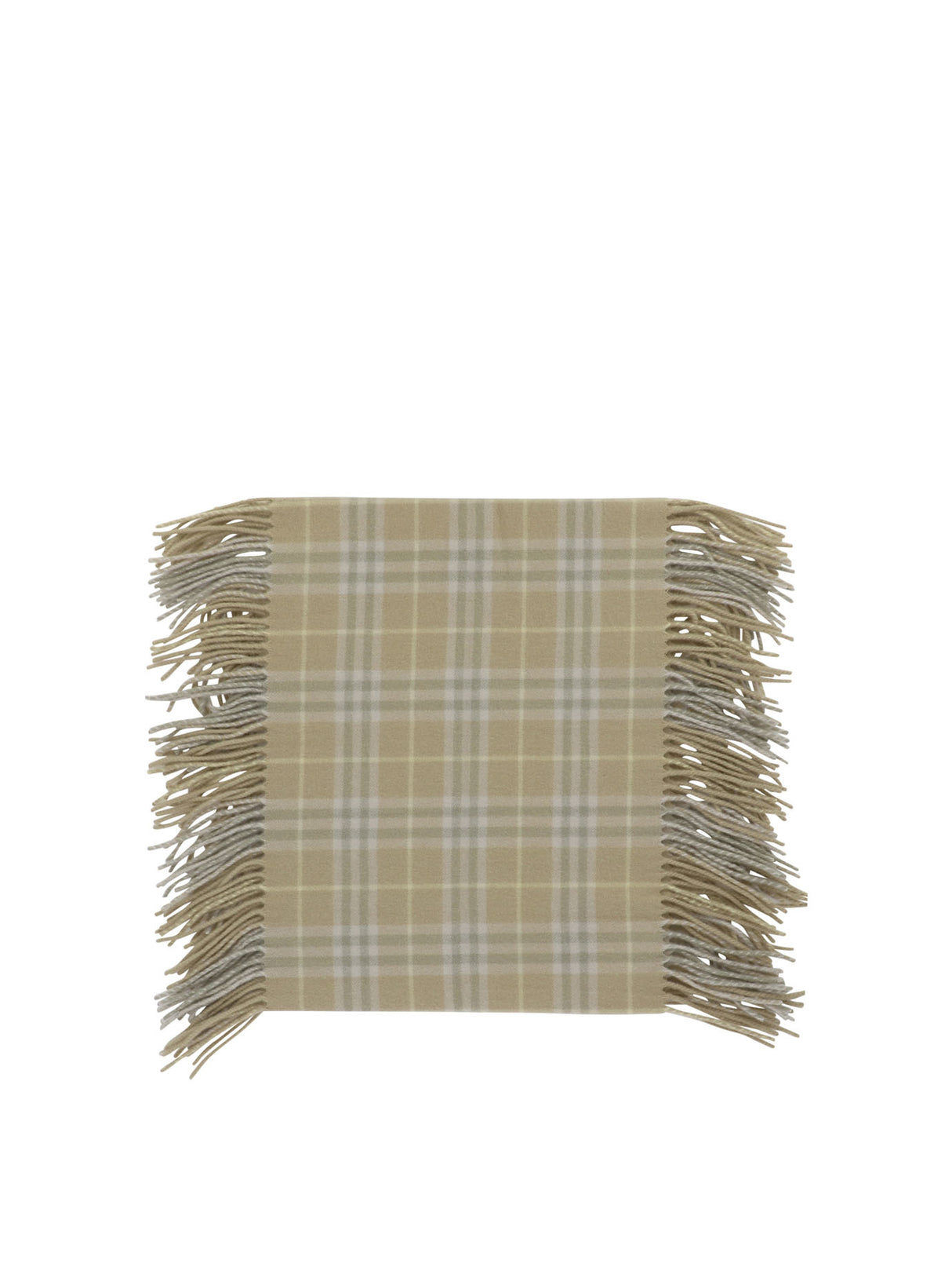 BURBERRY Luxurious Tan Cashmere Scarf for All Seasons