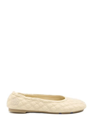 BURBERRY Equestrian-Inspired Quilted Leather Ballerinas for Women