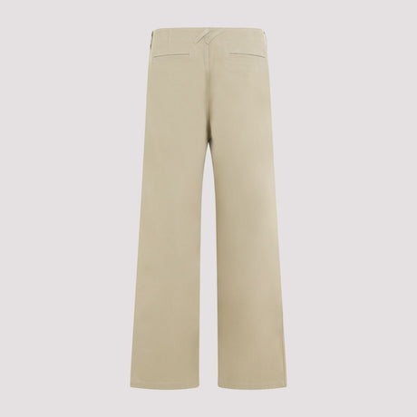 BURBERRY Men's Green Cotton Pants for Spring/Summer 2024