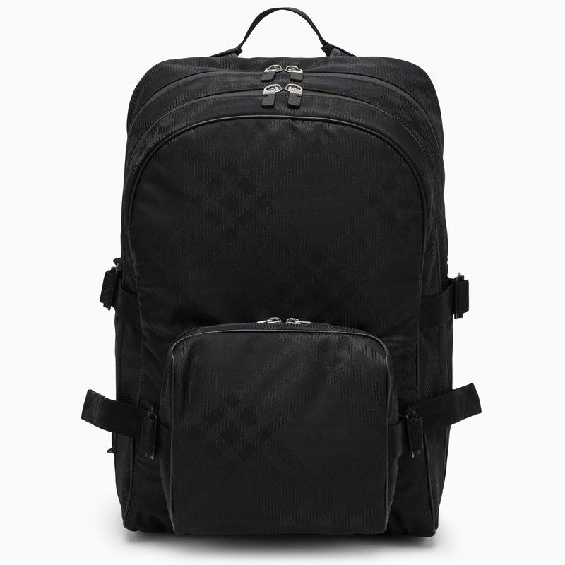 BURBERRY Black Jacquard Check Backpack for Men