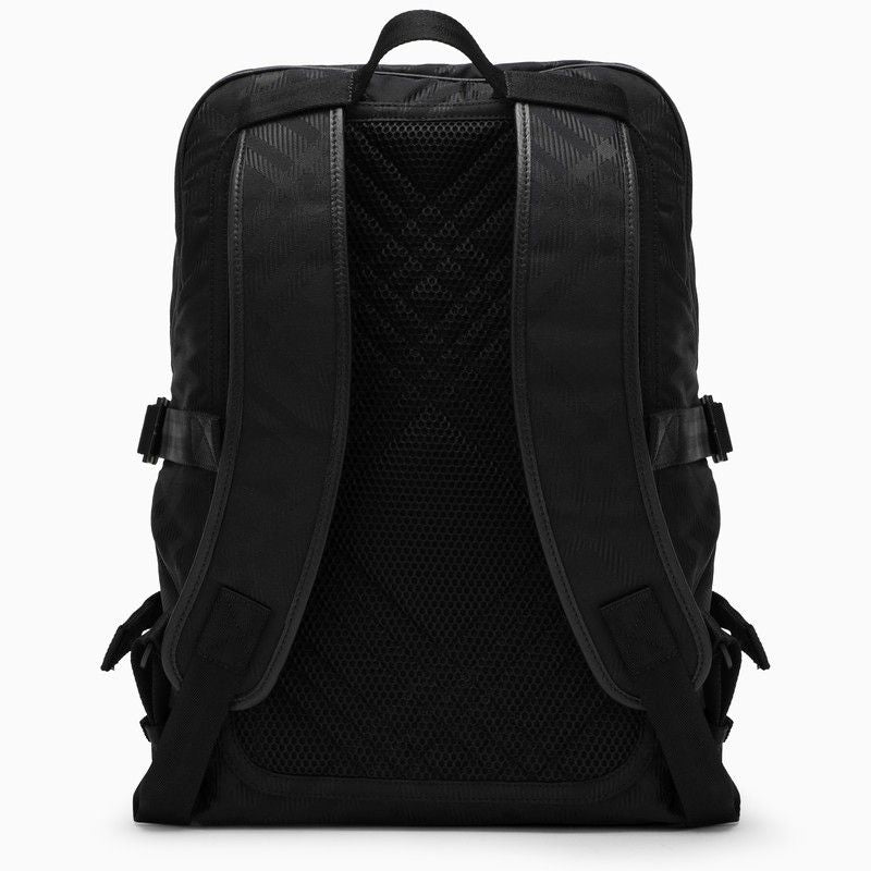 BURBERRY Black Jacquard Check Backpack for Men