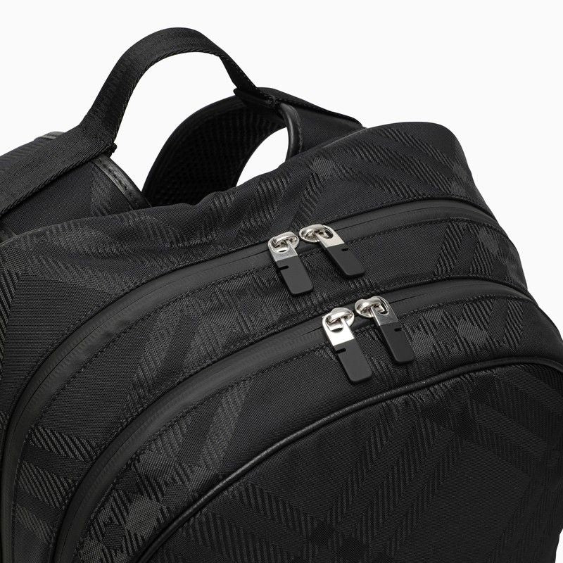 BURBERRY Black Jacquard Check Backpack for Men