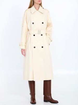 BURBERRY Light Beige Cotton Double-Breasted Trenchcoat for Women