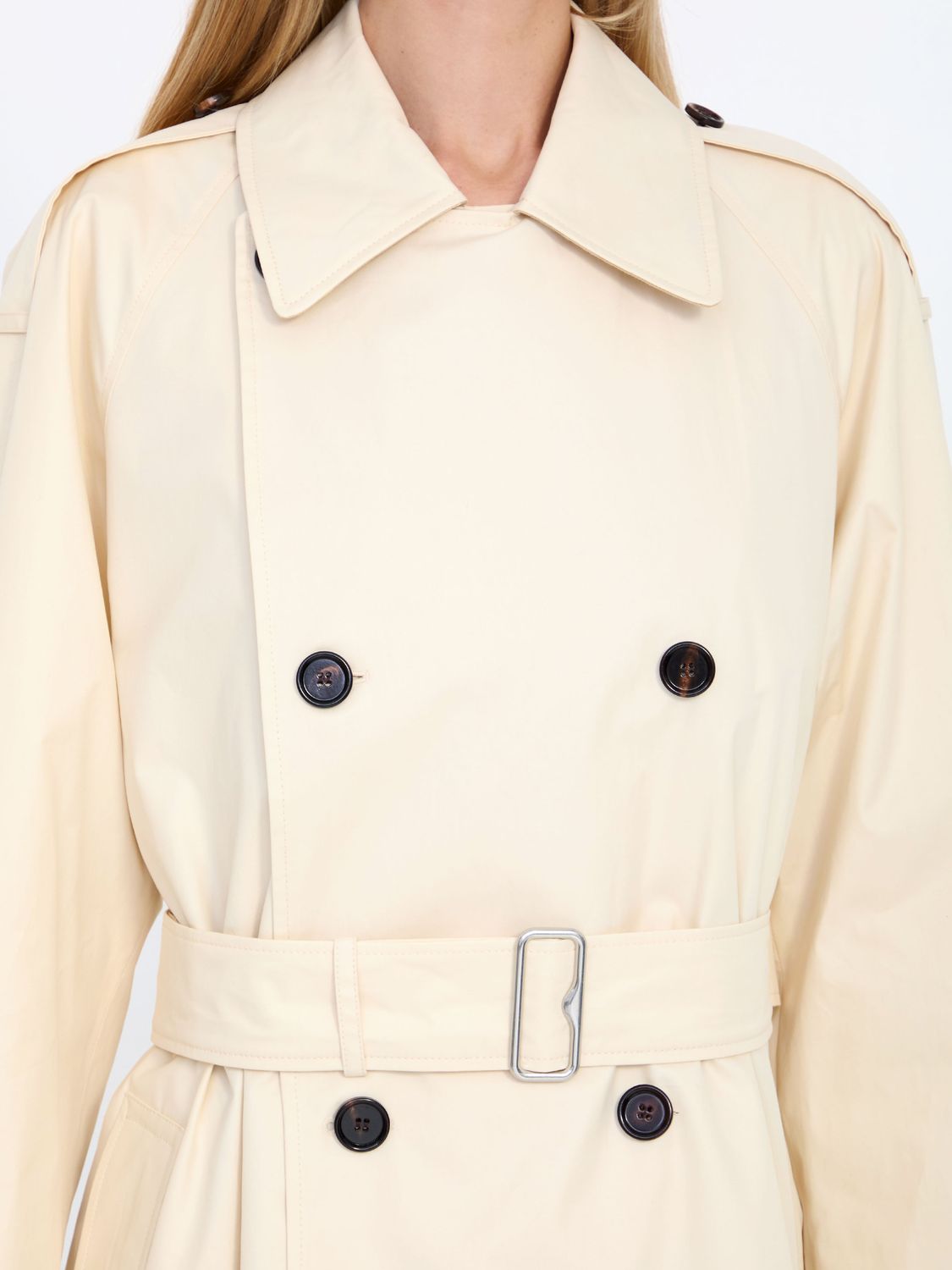 BURBERRY Beige Cotton Trench Coat for Women - SS24 Collection