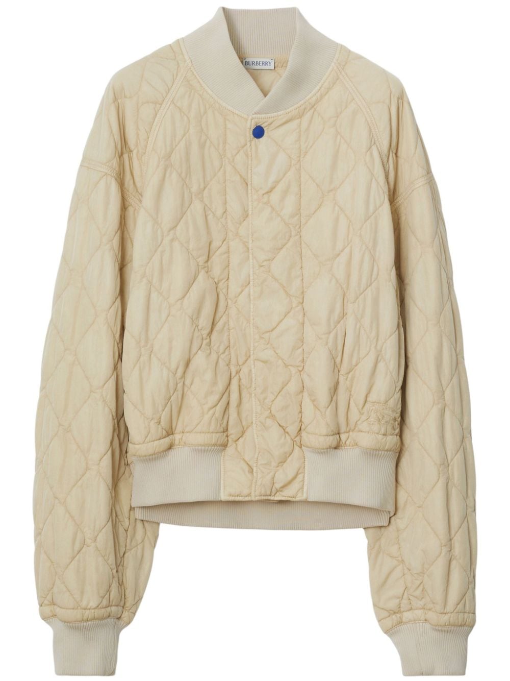 BURBERRY Quilted Beige Jacket with Equestrian Motif for Women