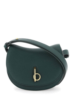 BURBERRY Mini Equestrian Knight Green Calfskin Shoulder Bag with Gold-Tone Hardware, 19x6x16cm