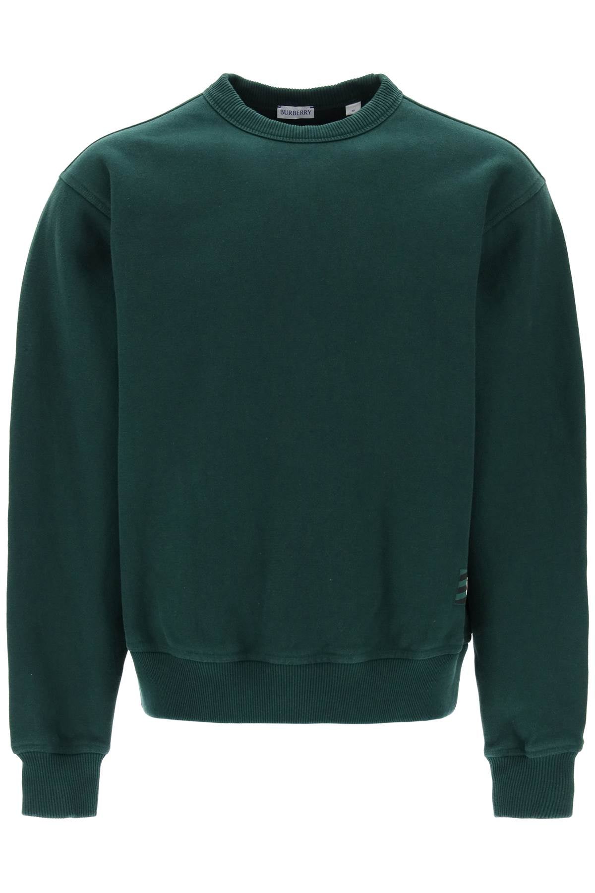 BURBERRY Green Oversized Crewneck Sweatshirt for Men - SS24 Collection