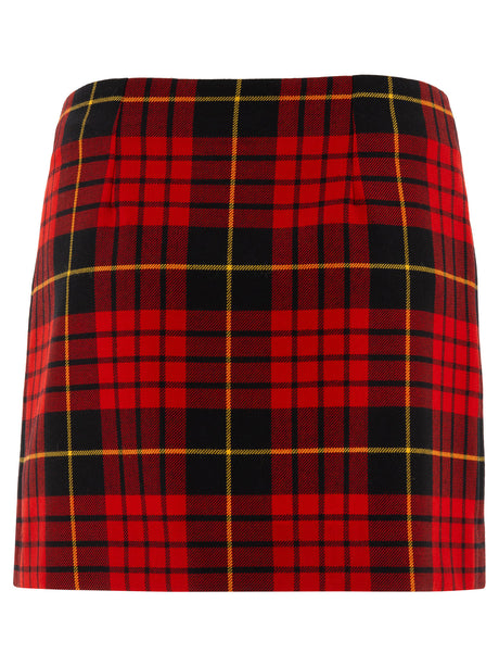 ALEXANDER MCQUEEN Tartan Pleated Mini Skirt