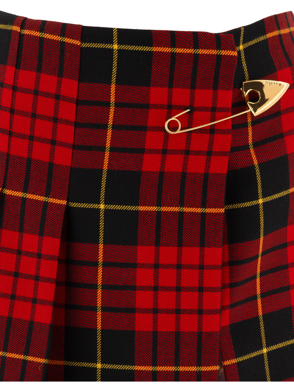 ALEXANDER MCQUEEN Tartan Pleated Mini Skirt