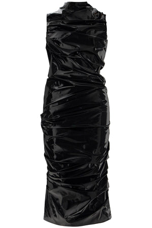 ALEXANDER MCQUEEN Draped High Neck Sheath Dress - Size 40