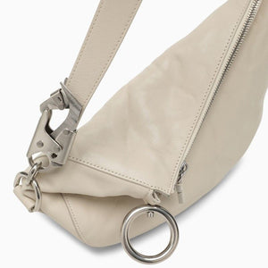 BURBERRY Tan Ruched Calfskin Convertible Mini Shoulder Bag with Silver-Tone Hardware