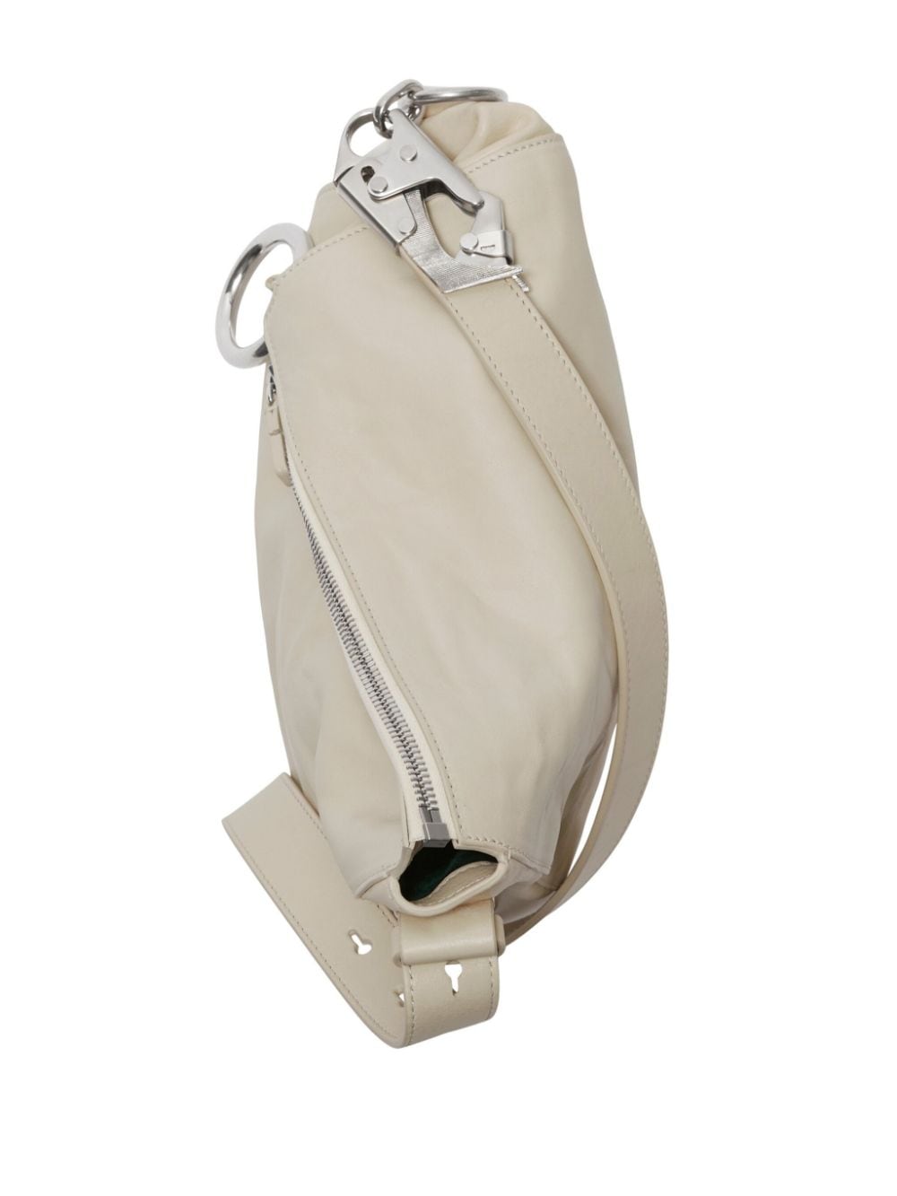 Túi xách da trắng sữa bao tay với dây đeo điều chỉnh cho phụ nữ