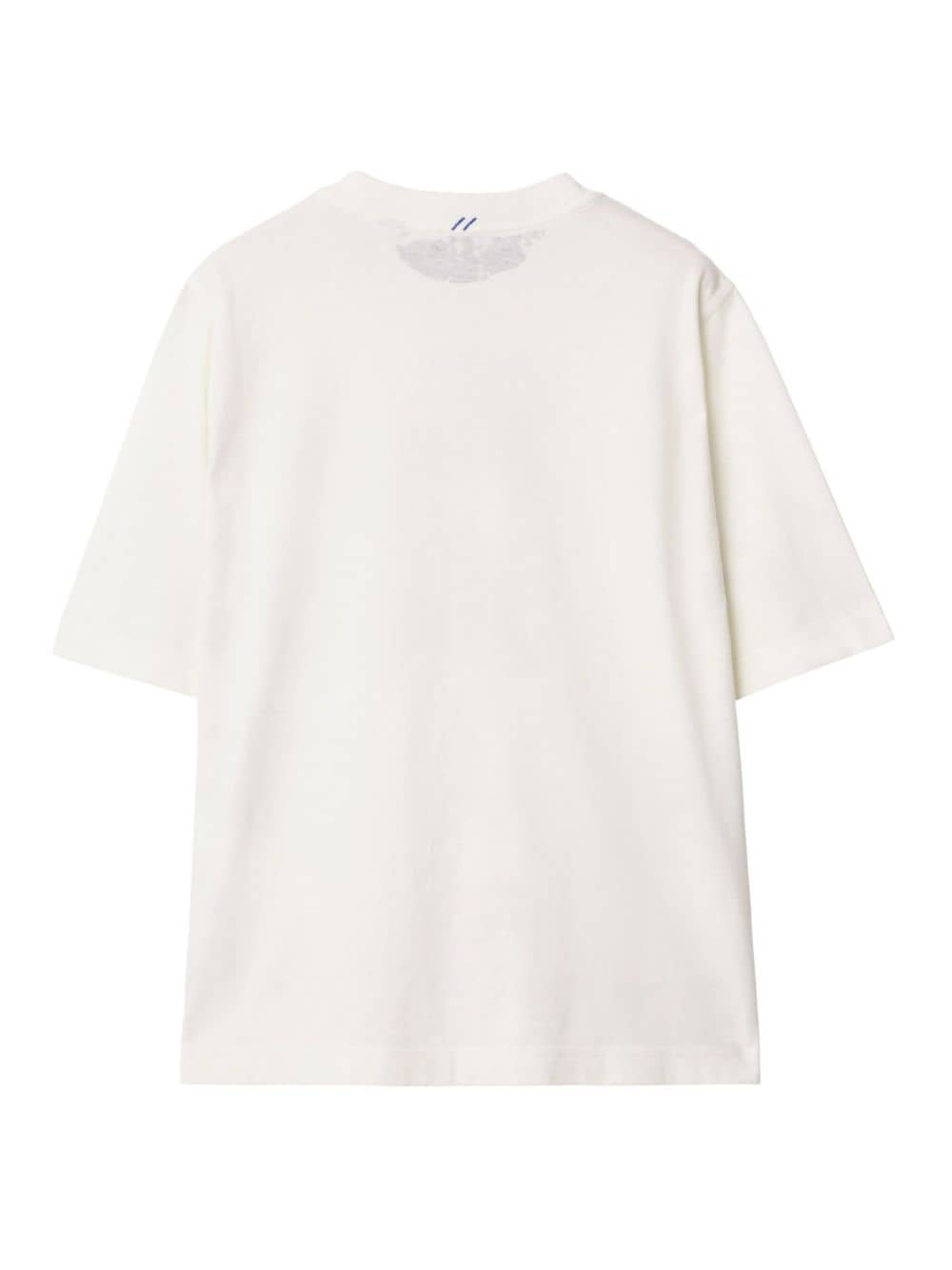 BURBERRY Blue and White Logo Print Camiseta for Women - SS24