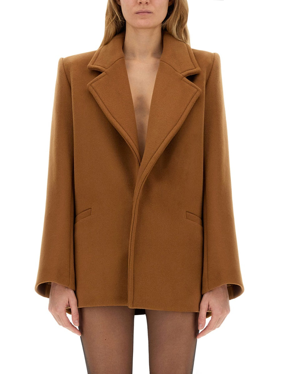 SAINT LAURENT Elegant Short Wool Jacket - Size 36 FR