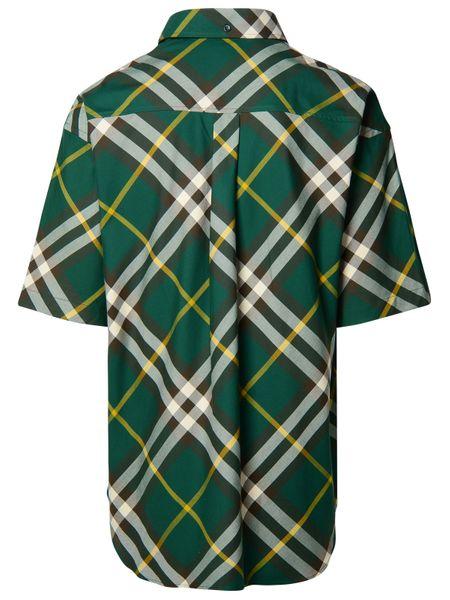 BURBERRY Green Cotton Shirt for Men - SS24 Collection