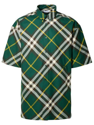 BURBERRY Stylish 24SS Men's Short Sleeve Shirt in Ivy IP Check