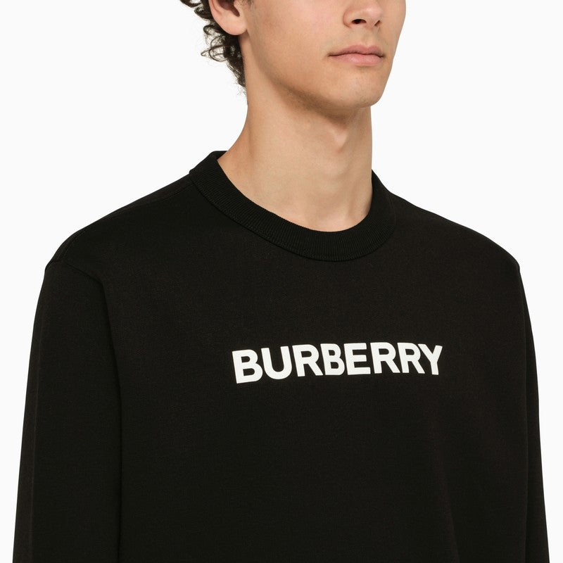 BURBERRY Black Cotton Crew-Neck Sweatshirt for Men