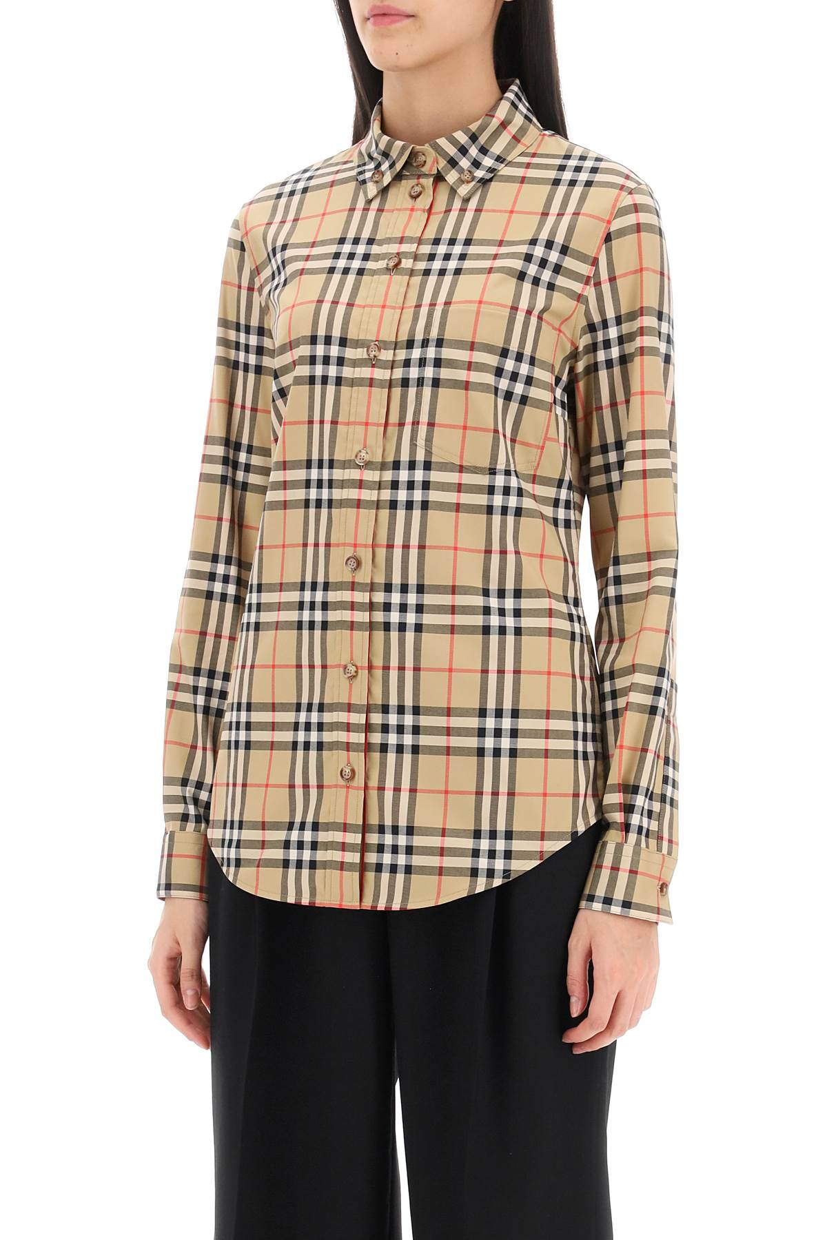 BURBERRY Lapwig Check Mini Shirt for Women