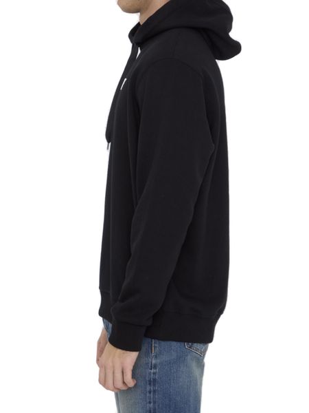 Áo khoác hoodie nam màu đen với họa tiết biểu tượng đồng sắc