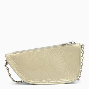 BURBERRY Green Lambskin Leather Shield Shoulder Handbag for Women