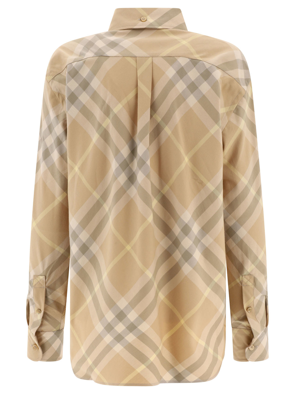 BURBERRY Check Pattern Button-Down Shirt for Women