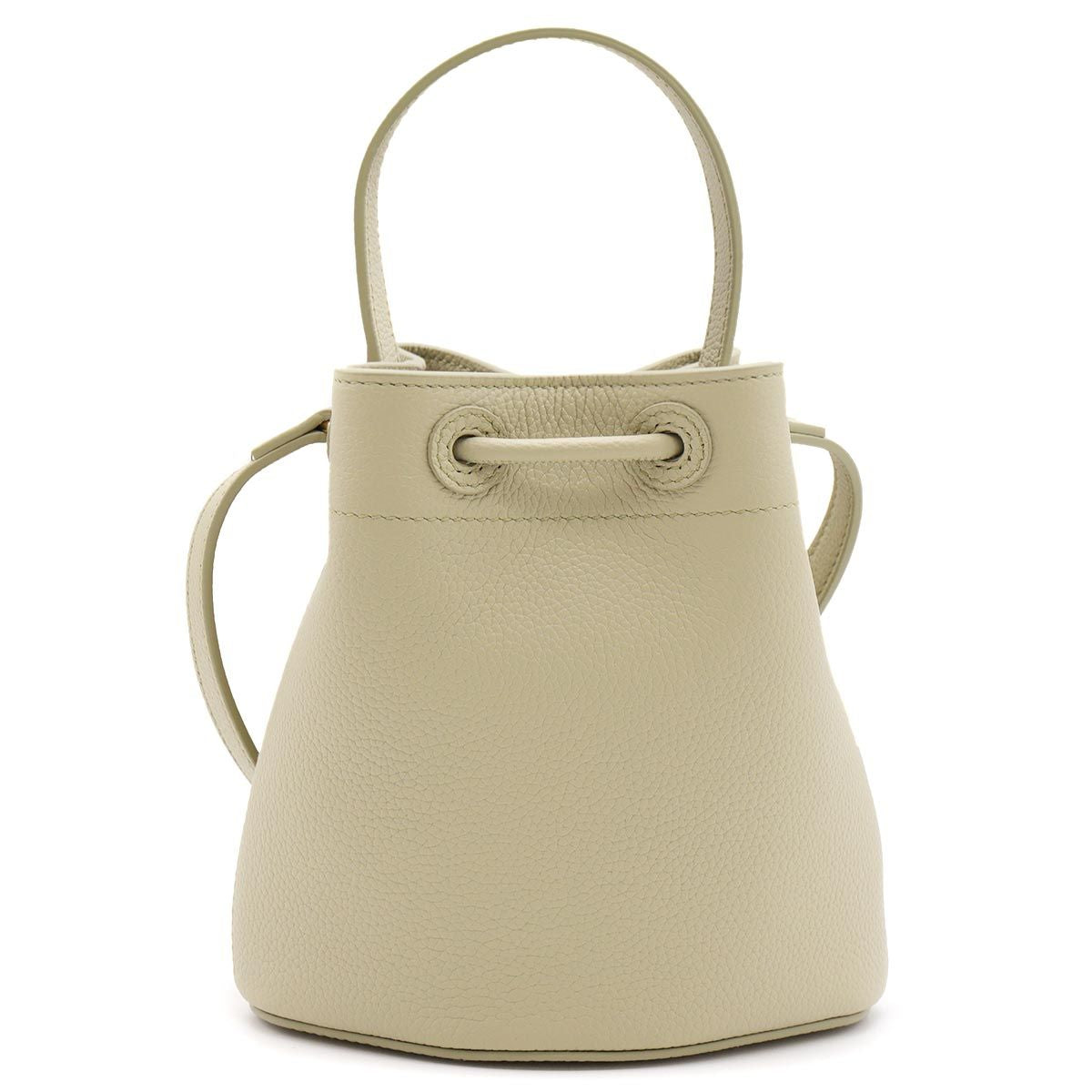 BURBERRY Mini Green Calf Leather Bucket Bag for Women SS24