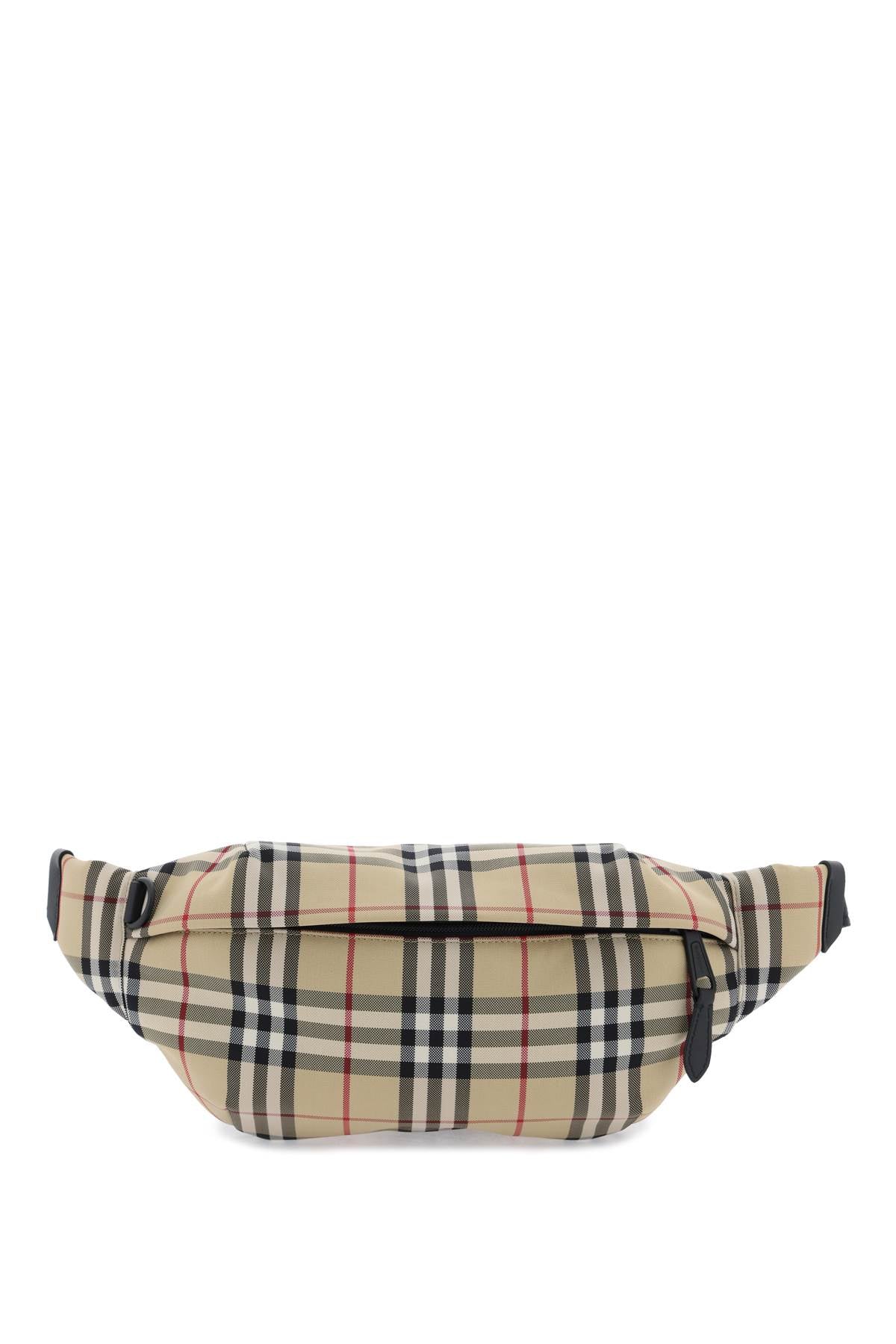 BURBERRY Iconic Check Motif Beltpack for Men in Beige