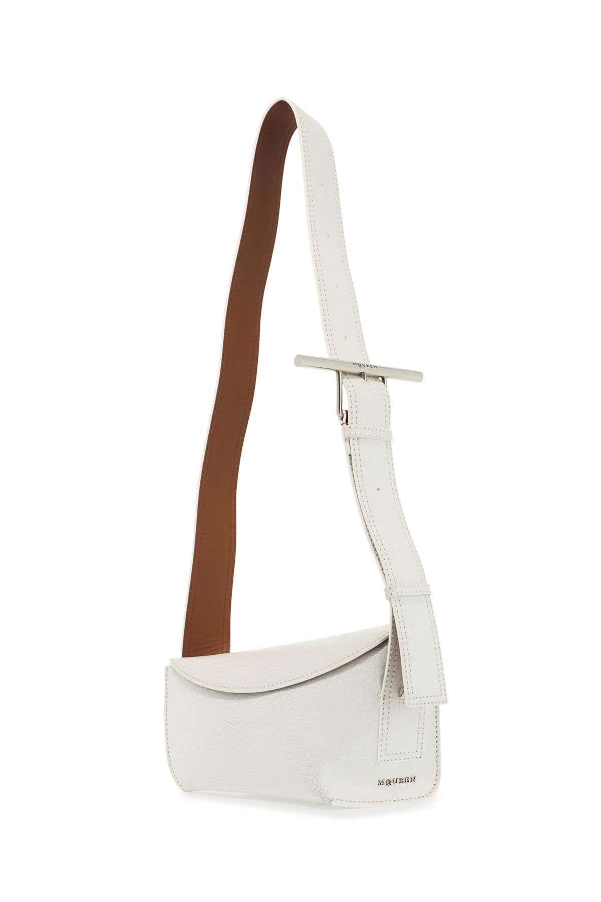 ALEXANDER MCQUEEN Asymmetric Suede Sling Shoulder Bag