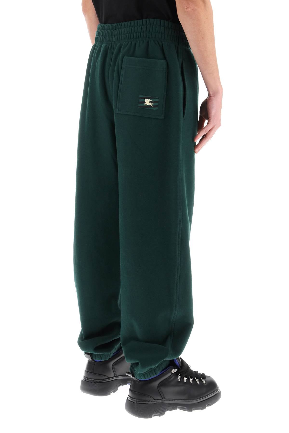BURBERRY Men's Heavyweight Cotton Sweatpants in Green for SS24
