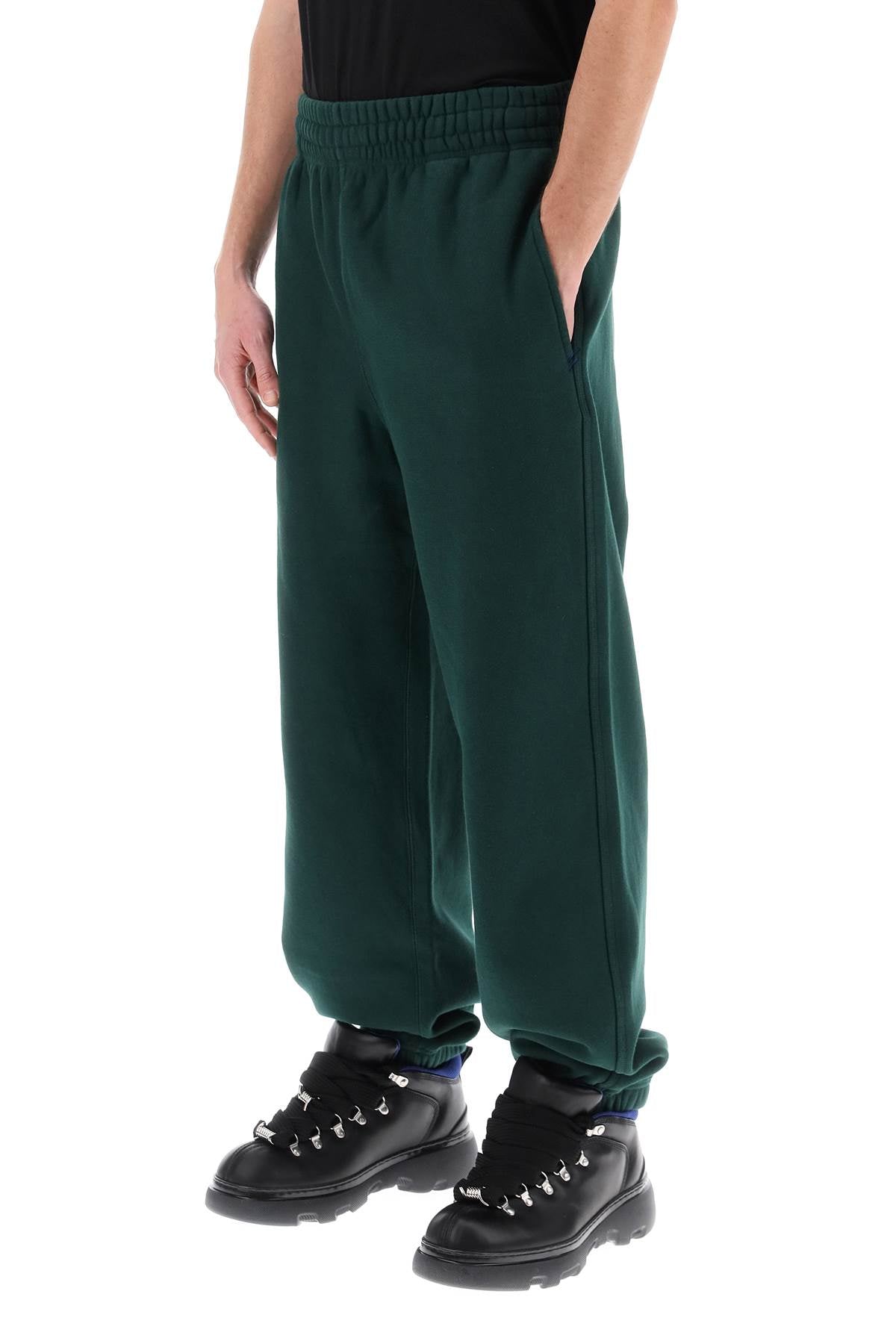 Quần Sweatpants Cotton Nặng Nam đính kèm chữ EKD màu Xanh lá cây cho Mùa Xuân-Hè 24