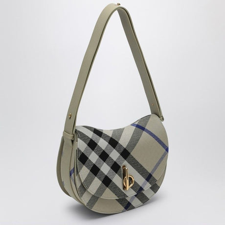 BURBERRY Medium Rocking Horse Crossbody Handbag in Lichen Check