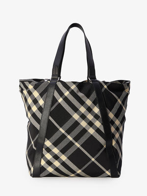 BURBERRY Festival Jacquard Check Pattern Tote Handbag - 37x26x43cm