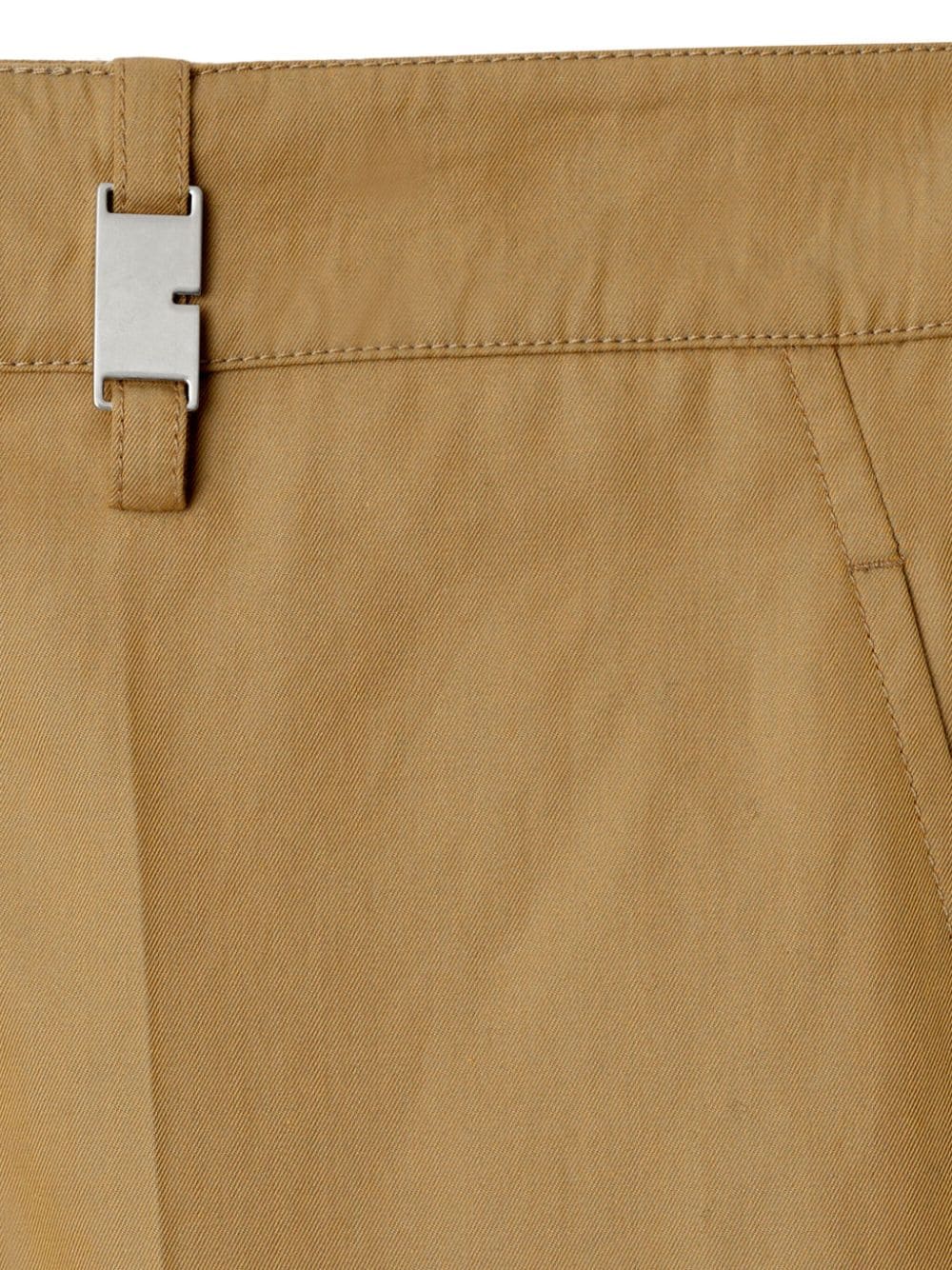 BURBERRY Men's Cotton Trousers in Camel Brown for SS24