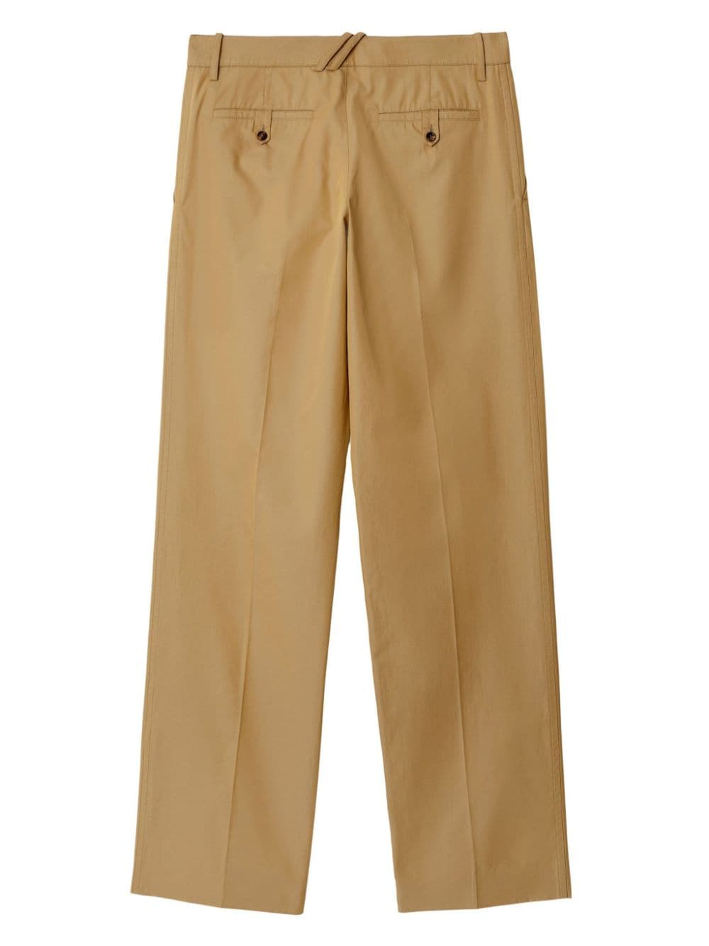 BURBERRY Men's Cotton Trousers in Camel Brown for SS24