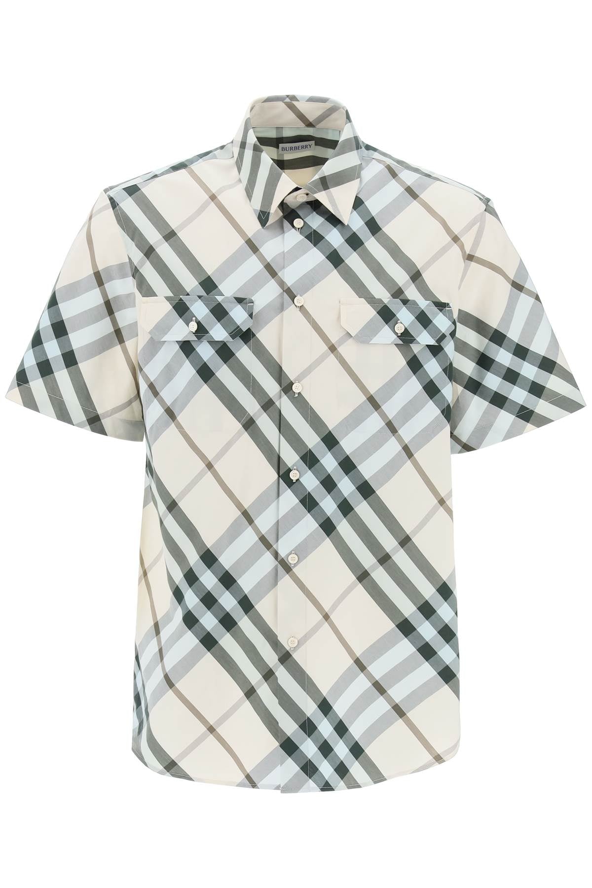 BURBERRY Men's Short-Sleeved Checkered Shirt - Relaxed Fit