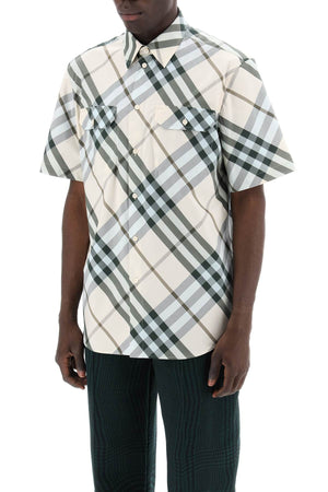 BURBERRY Men's Short-Sleeved Checkered Shirt - Relaxed Fit