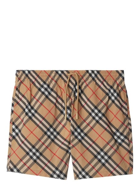 BURBERRY Checked Swim Boxers for Men - Size M